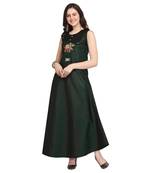 Green hand embroidery taffeta salwar