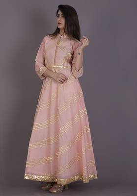 Peach gota dress 1