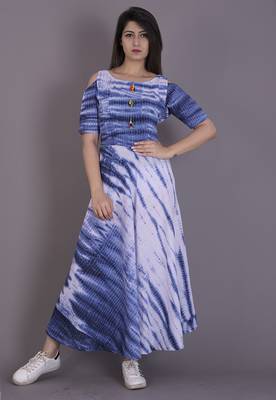 Blue tie & die dress 1