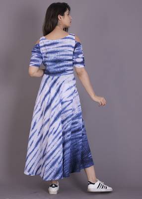 Blue tie & die dress 2