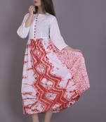 Orange shibori dress