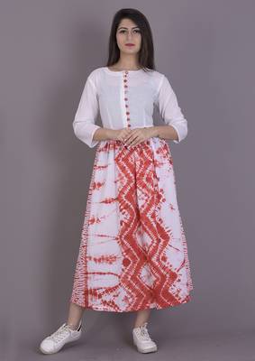 Orange shibori dress 2
