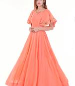 Peach cape dress