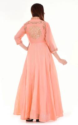 Peach gotta pati anarkali 3