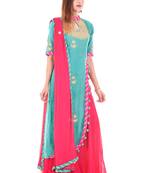 Green kurta lehenga set