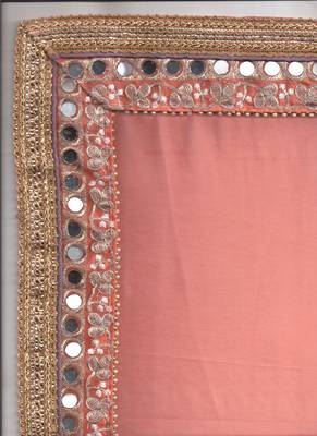 Pink embroidered georgette saree with blouse 3