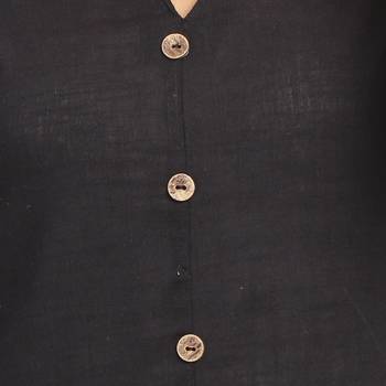 Black plain cotton cotton-kurtis 5