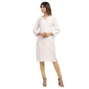 White printed cotton cotton-kurtis 4