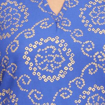 Blue printed cotton cotton-kurtis 5