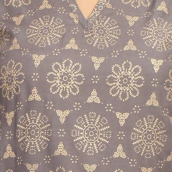 Brown printed cotton cotton-kurtis 5