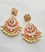 Gulabo Chandbali (Pink) Earrings