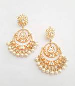 Gulabo Chandbali (Orange) Earrings