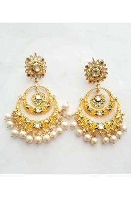 Gulabo Chandbali (Yellow) Earrings 1