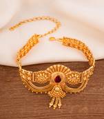 Golden handmade bridal bajuband (armlet)- one gram gold