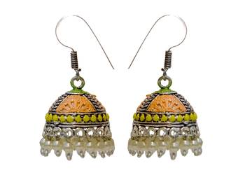 Oxidised Silver Jhumka Earrings 1