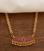 Gold Traditional Bridal Gemstone Ruby Necklaces