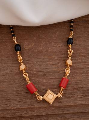 Mangalsutra and daremani combined SHORT one gram gold 1