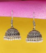 Silver jhumkas