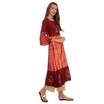 Maroon printed rayon kurti 2