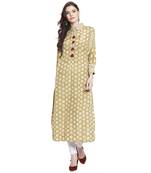 Green printed cotton kurti