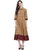 Green printed cotton kurti