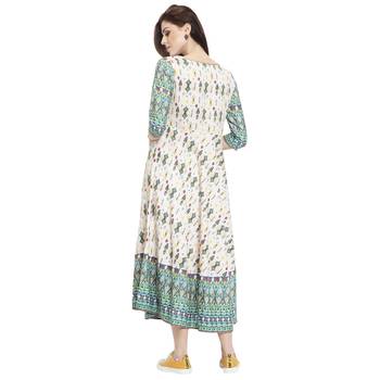 White printed polyester kurti 4