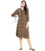 Multicolor printed rayon kurti
