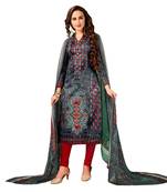 Multicolor Printed Faux Cotton Salwar