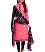 Pink Woven Banarasi Art Silk Salwar