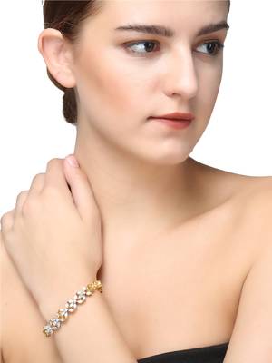 Gold Cubic Zirconia Bracelets
 3