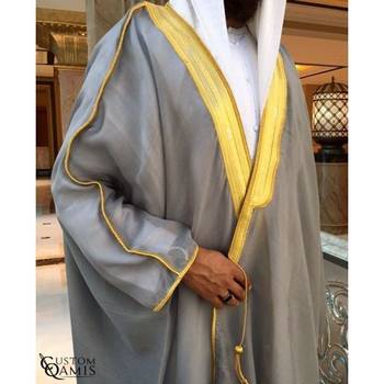 Light Grey Arabic Bisht Thobe 1