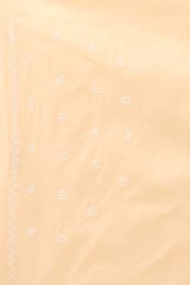 Beige Embroidered Cotton Saree With Blouse 3