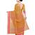 Rust printed cotton saree with blouse