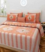 Rudra Jaipuri Prints 100% Cotton Comfort  Double Bedsheets with 2 Pillow Cover