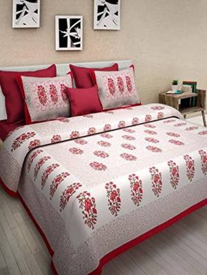 Rudra Jaipuri Prints 100% Cotton Comfort  Double Bedsheets with 2 Pillow Cover 2