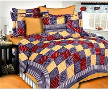 Rudra Jaipuri Prints 100% Cotton Comfort  Double Bedsheets with 2 Pillow Cover 2