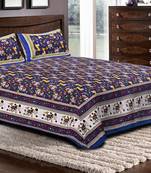 Rudra Jaipuri Prints 100% Cotton Comfort  Double Bedsheets with 2 Pillow Cover