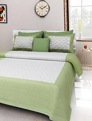 Rudra Jaipuri Prints 100% Cotton Comfort  Double Bedsheets with 2 Pillow Cover 1