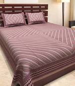 Rudra Jaipuri Prints 100% Cotton Comfort  Double Bedsheets with 2 Pillow Cover
