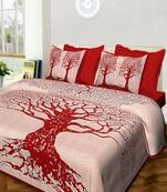 Rudra Jaipuri Prints 100% Cotton Comfort  Double Bedsheets with 2 Pillow Cover