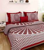 Rudra Jaipuri Prints 100% Cotton Comfort  Double Bedsheets with 2 Pillow Cover