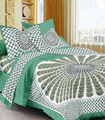 Rudra Jaipuri Prints 100% Cotton Comfort  Double Bedsheets with 2 Pillow Cover