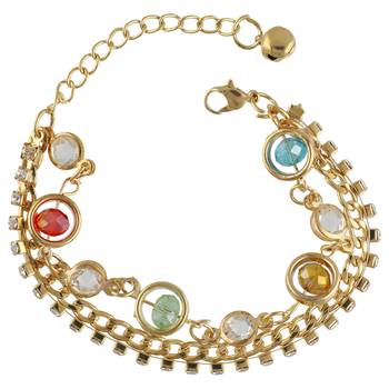 Gold Tone Style Handmade Adjustablechain Charm Bracelet For Girls/Womens 1