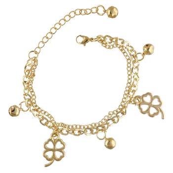Gold Tone Style Handmade Adjustablechain Charm Bracelet For Girls/Womens 1