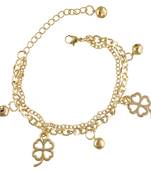 Gold Tone Style Handmade Adjustablechain Charm Bracelet For Girls/Womens