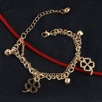 Gold Tone Style Handmade Adjustablechain Charm Bracelet For Girls/Womens 3
