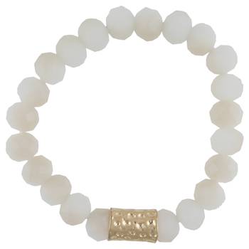 Handmade Adjustable Bracelet With White Bead For Girls/Womens 1