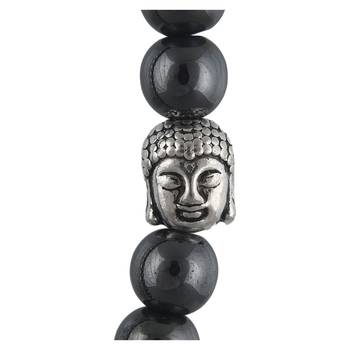 Black Beads Strechable Bracelet. Daily/Party Wear Stylish Fashion Jewellery For Men/Women/Boys/Girls. 2