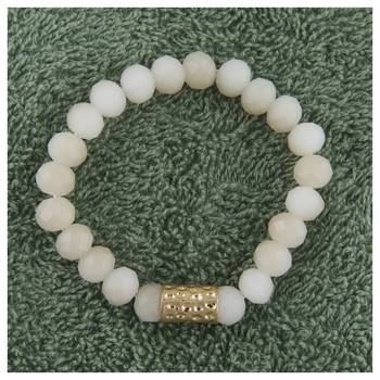 Handmade Adjustable Bracelet With White Bead For Girls/Womens 2