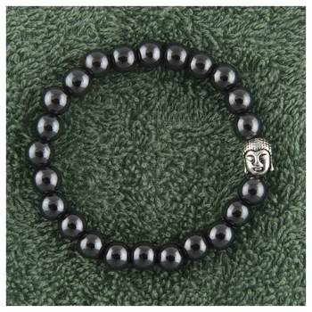 Black Beads Strechable Bracelet. Daily/Party Wear Stylish Fashion Jewellery For Men/Women/Boys/Girls. 3